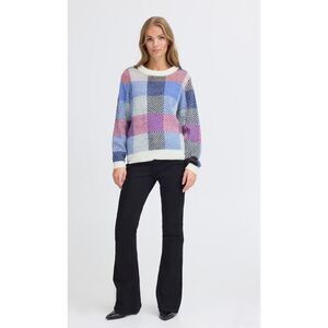 Ichi IHMECKS Pullover Sweater, Size Small Oversized, Color/Multicolor